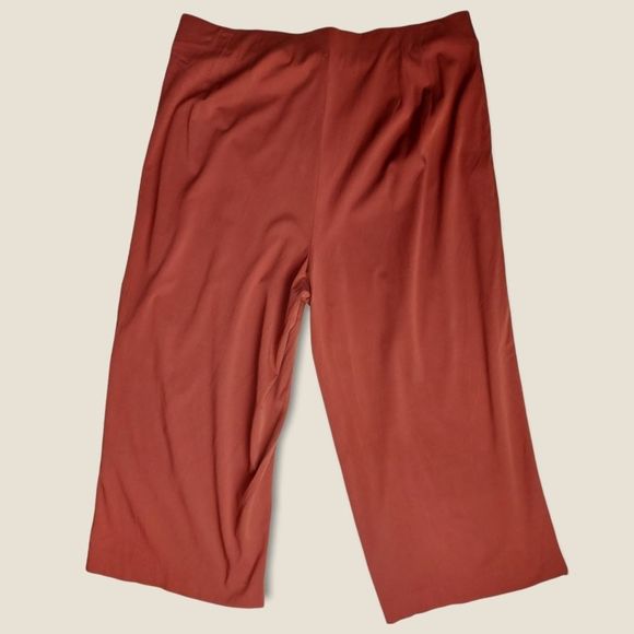 Torrid Brick Red Twill Button Fly Wide Leg Culotte Pant Size 18 - Picture 8 of 10